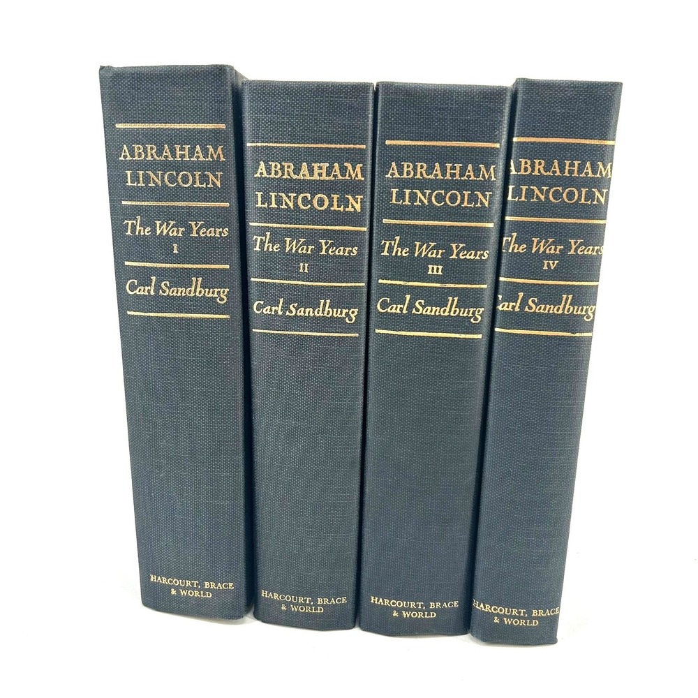 Abraham Lincoln The War Years Carl Sandburg 4 Volume Set Harcourt Brace World